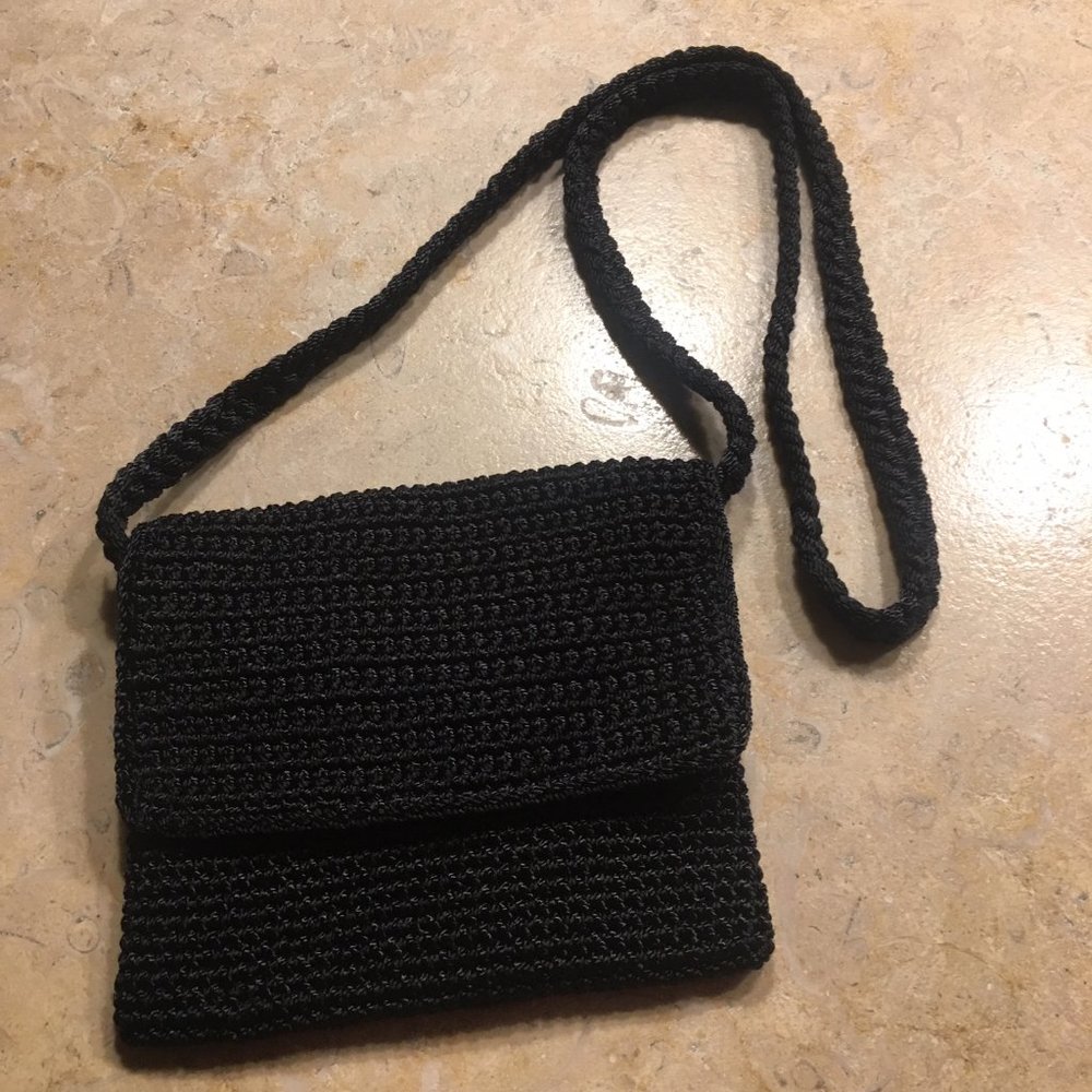 The Sak Woven Black Evening Bag